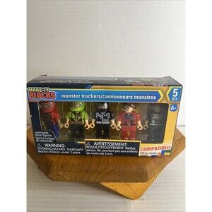 Make-It Blocks Monster Truckers  NEW Sealed (5 Mini Figures In‎ 1 Box)